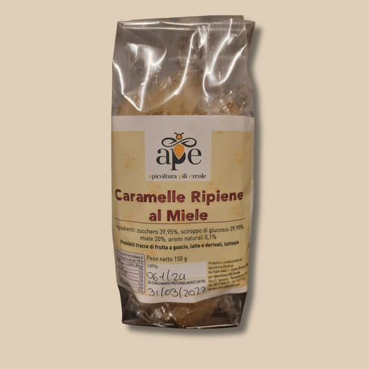 Caramelle dure ripiene di miele